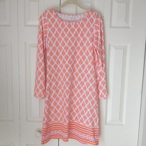 CABANA LIFE Orange Long Sleeve Dress (Medium)